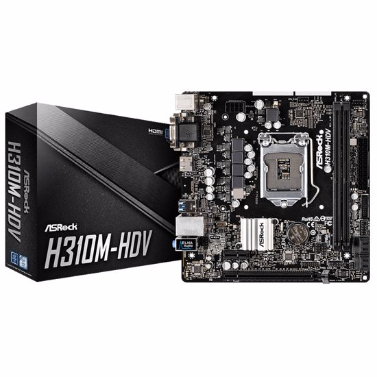 Fotografija izdelka ASROCK H310M-HDV LGA1151 (9th/8th-gen) microATX DDR4 matična plošča