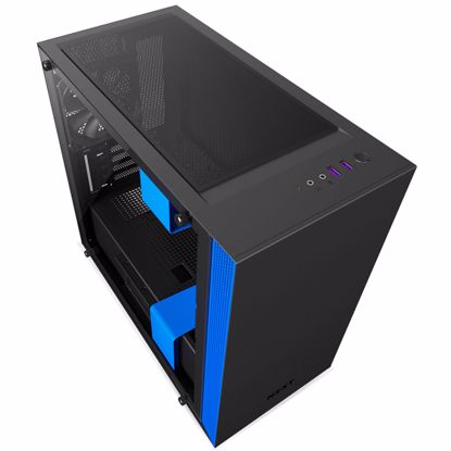 Fotografija izdelka NZXT H400 MicroATX (CA-H400B-BL) okno mat črno / modro ohišje