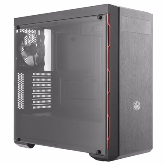 Fotografija izdelka COOLER MASTER MasterBox MB600L midi ATX (MCB-B600L-KA5N-S00) črno/rdeče ohišje