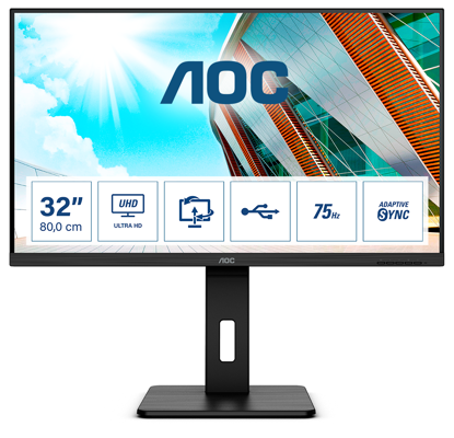 Fotografija izdelka AOC U32P2 31,5" 4k monitor