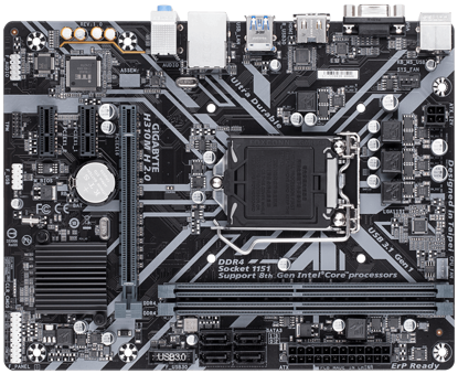 Fotografija izdelka GIGABYTE H310M H 2.0, DDR4, SATA3, HDMI, USB3.1Gen1, LGA1151 mATX