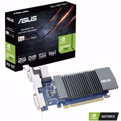 Fotografija izdelka ASUS Geforce GT 730 2GB GDDR5 Silent Low Profile (GT730-SL-2GD5-BRK-E) grafična kartica