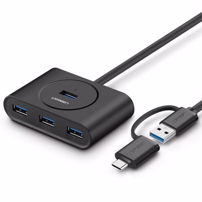 Fotografija izdelka Ugreen USB 3.0 Hub z USB-C 3.1 OTG adapterjem 1M - box