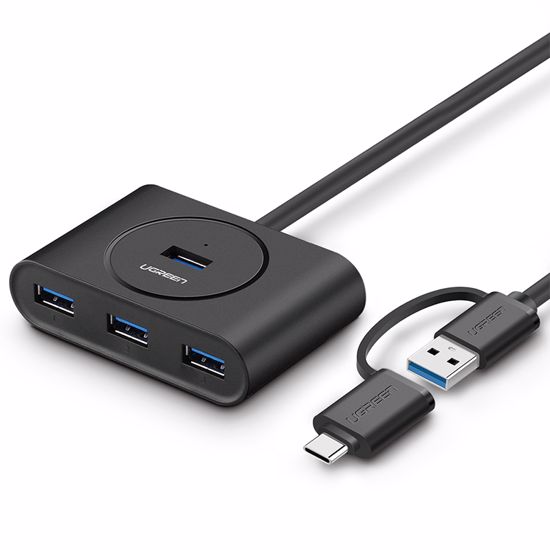 Fotografija izdelka Ugreen USB 3.0 Hub z USB-C 3.1 OTG adapterjem 1M - box