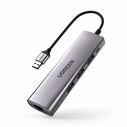 Fotografija izdelka Ugreen USB 3.0 hub 3xUSB 3.0, 1xRJ45, 1xMikro USB - box