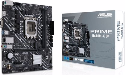 Fotografija izdelka ASUS PRIME H610M-K D4, DDR4, SATA3, HDMI, USB3.2Gen1, LGA1700 mATX