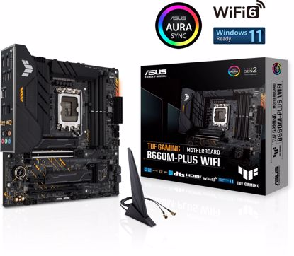 Fotografija izdelka ASUS TUF GAMING B660M-PLUS WIFI, DDR5, SATA3, USB3.2Gen2x2, DP, WiFi, LGA1700 mATX