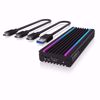 Fotografija izdelka Prenosni Icybox SSD 256GB NVMe USB-A & USB-C RGB