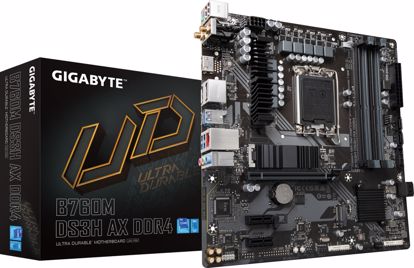 Fotografija izdelka GIGABYTE B760M DS3H AX DDR4, DDR4, SATA3, USB3.2Gen2, DP, WiFi, LGA1700 mATX