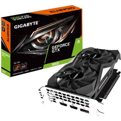Fotografija izdelka Grafična kartica GIGABYTE GeForce GTX 1650 OC 4G, 4GB GDDR5, PCI-E 3.0