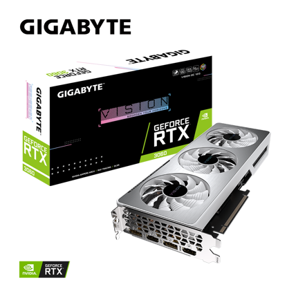 Fotografija izdelka Grafična kartica GIGABYTE GeForce RTX 3060 VISION OC 12G, 12GB GDDR6, PCI-E 4.0