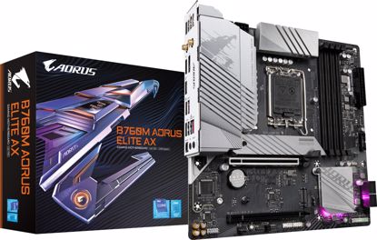 Fotografija izdelka GIGABYTE B760M AORUS Elite AX, DDR4, SATA3, USB3.2Gen2x2, DP, WiFi 6E, LGA1700 mATX
