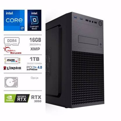 Fotografija izdelka Računalnik MEGA MT S4 i7-13700/B660/16GB/1TB-4.0/RTX3050-8GB-DVI HDMI DP /450W/DOS