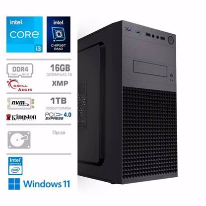 Fotografija izdelka Računalnik MEGA MT S4 i3-13100/B660/16GB/1TB-4.0/Intel 730-VGA HDMI /450W/Win11Pro