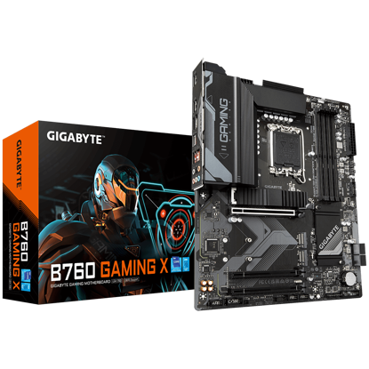 Fotografija izdelka GIGABYTE B760 GAMING X, DDR5, SATA3, USB3.2Gen2, DP, LGA1700 ATX