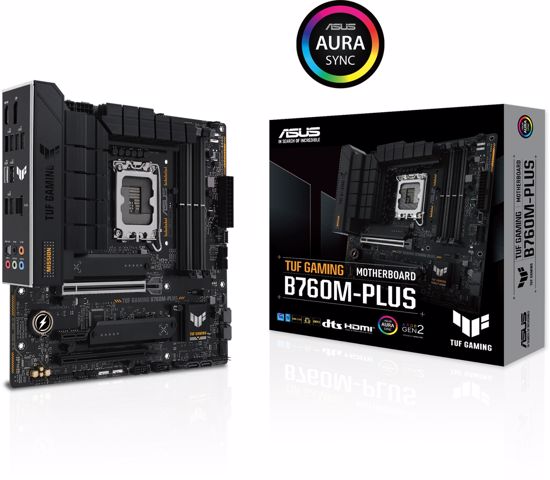 Fotografija izdelka ASUS TUF GAMING B760M-PLUS, DDR5, SATA3, USB3.2Gen2x2, DP, LGA1700 mATX