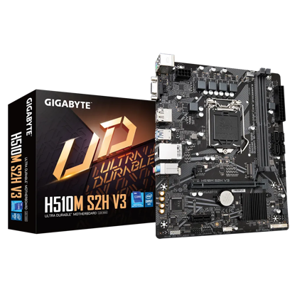 Fotografija izdelka GIGABYTE H510M S2H V3, DDR4, SATA3, HDMI, USB3.2Gen1, LGA1200 mATX