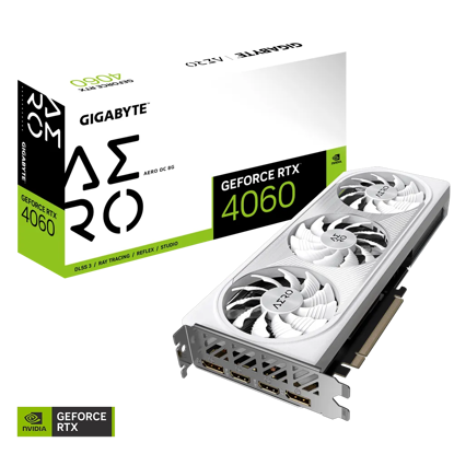 Fotografija izdelka Grafična kartica GIGABYTE GeForce RTX 4060 AERO OC 8G, 8GB GDDR6, PCI-E 4.0