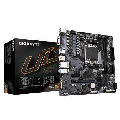 Fotografija izdelka GIGABYTE B650M S2H, DDR5, SATA3, USB3.2Gen1, DP, AM5 mATX