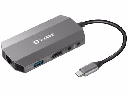 Fotografija izdelka Sandberg USB-C 6in1 Travel Dock docking priklopna postaja