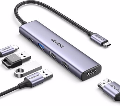 Fotografija izdelka UGREEN 5v1 USB-C 4K HDMI, 100W, 4K@30Hz HDMI