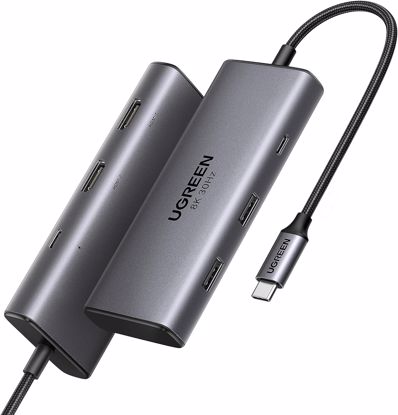 Fotografija izdelka UGREEN 6v1 USB C Hub Dual HDMI 4K@60Hz, 100W PD