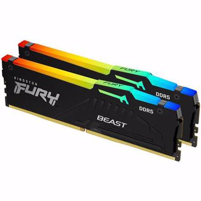 Fotografija izdelka KINGSTON Fury Beast 16GB (2x8GB) 6000MT/s DDR5 CL36 EXPO KF560C36BBEAK2-16 RGB ram pomnilnik