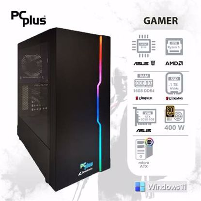 Fotografija izdelka PCPLUS Gamer Ryzen 5 5600X 16GB 1TB M.2 NVMe SSD GeForce RTX3050 8GB Windows 11 Home gaming namizni računalnik
