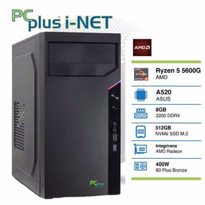 Fotografija izdelka PCPLUS i-NET Ryzen 5 5600G 8GB 512GB NVMe M.2 SSD DOS
