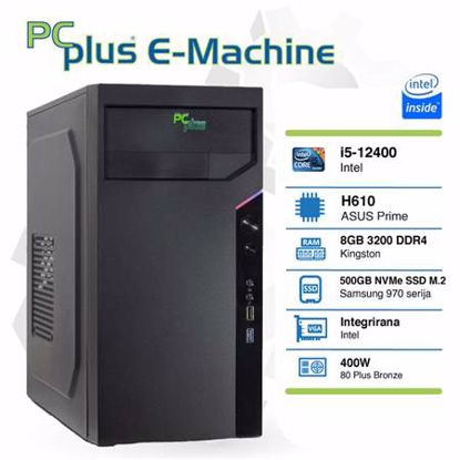 Fotografija izdelka PCPLUS E-machine i5-12400 8GB 500GB NVMe SSD DOS