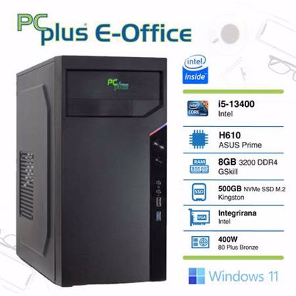 Fotografija izdelka PCPLUS e-office i5-13400 8GB 512GB NVMe SSD Windows 11 Home