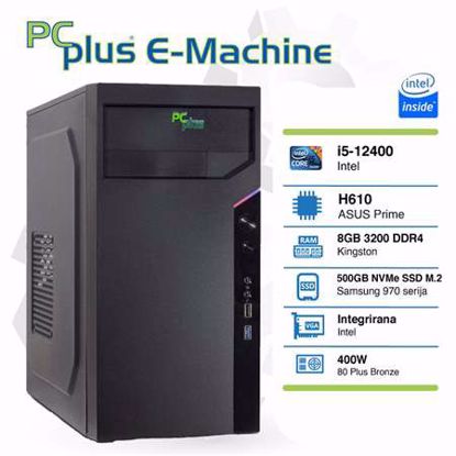 Fotografija izdelka PCPLUS E-machine i5-12400 8GB 500GB NVMe SSD W11PRO