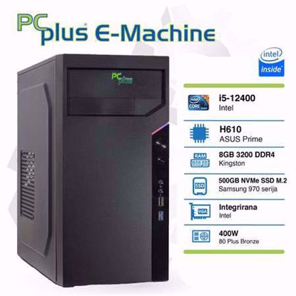 Fotografija izdelka PCPLUS E-machine i5-12400 8GB 500GB NVMe SSD W10PRO