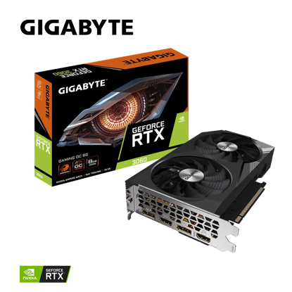 Fotografija izdelka Grafična kartica GIGABYTE GeForce RTX 3060 GAMING OC 8G, 8GB GDDR6, PCI-E 4.0