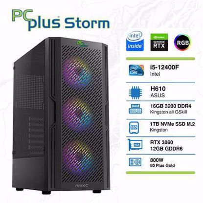 Fotografija izdelka PCPLUS Storm i5-12400F 16GB 1TB NVMe SSD GeForce RTX 3060 OC 12GB RGB gaming W11PRO