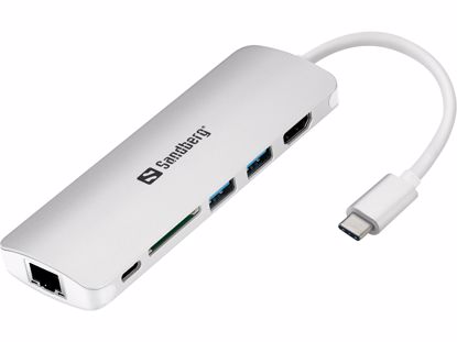 Fotografija izdelka Sandberg USB-C Dock HDMI + LAN + SD + USB, 61W
