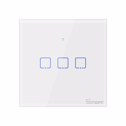 Fotografija izdelka SONOFF pametno stensko stikalo Wi-Fi trojno T0EU3C-TX