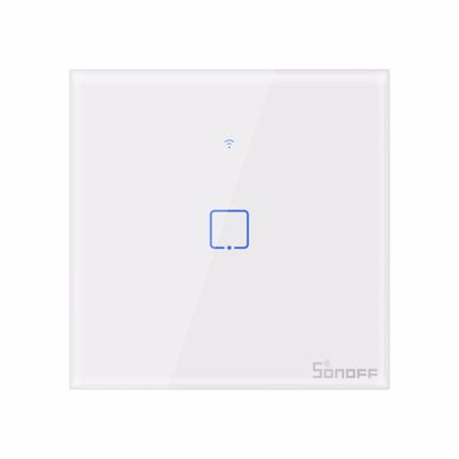Fotografija izdelka SONOFF pametno stensko stikalo Wi-Fi + RF433 enojno T1EU1C-TX