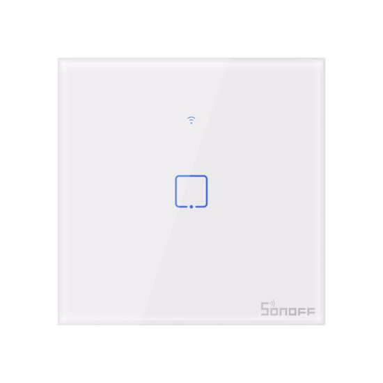 Fotografija izdelka SONOFF pametno stensko stikalo Wi-Fi + RF433 enojno T1EU1C-TX