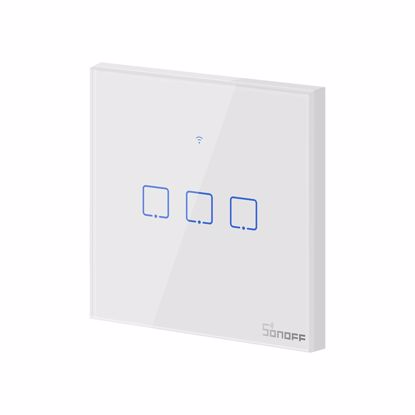 Fotografija izdelka SONOFF pametno stensko stikalo Wi-Fi + RF433 trojno T1EU3C-TX