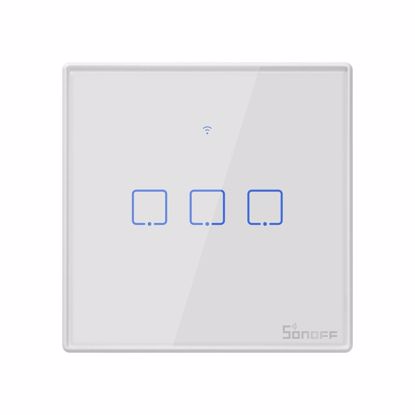 Fotografija izdelka SONOFF pametno stensko stikalo Wi-Fi + RF433 trojno T2EU3C-TX
