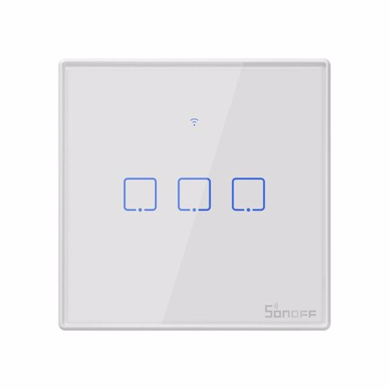 Fotografija izdelka SONOFF pametno stensko stikalo Wi-Fi + RF433 trojno T2EU3C-TX