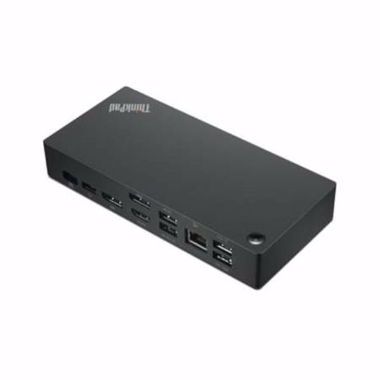 Fotografija izdelka Priklopna postaja USB-C =>Lenovo ThinkPad Universal 2xDisplayPort DisplayPort HDMI 3xUSB3.2 2xUSB2.0 USB-C 90W 1xLAN Stikalo za vklop (40AY0090EU)