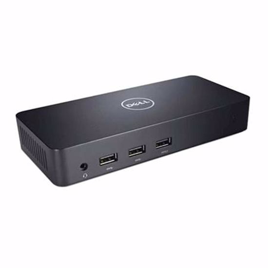 Fotografija izdelka Priklopna postaja USB-A => Dell D3100  3x USB 3.0 tip A 2x USB 2.0 tip A 2x HDMI 1x DisplayPort RJ45