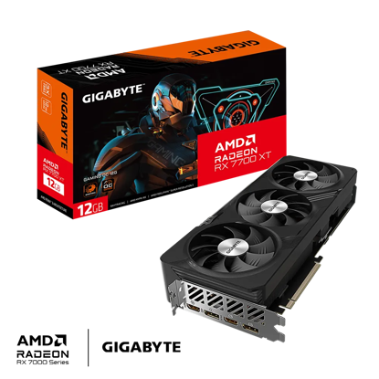 Fotografija izdelka Grafična kartica GIGABYTE Radeon RX 7700 XT GAMING OC 12G, 12GB GDDR6, PCI-E 4.0