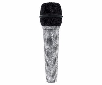 Fotografija izdelka TREVI EM 30 STAR žični mikrofon, XLR, JACK 6.3mm, 5m kabel, diamanti, kovinski