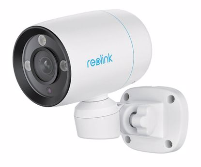 Fotografija izdelka Reolink RLC-81PA IP kamera, 4K Ultra HD, PoE, 180° vrtenje, IR nočno snemanje, LED reflektor, aplikacija, IP67 vodoodpornost, dvosmerna komunikacija, bela