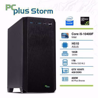 Fotografija izdelka PCPLUS Storm i5-10400F 16GB 1TB NVMe SSD GeForce GTX 1050 Ti 4GB GDDR5 gaming W11