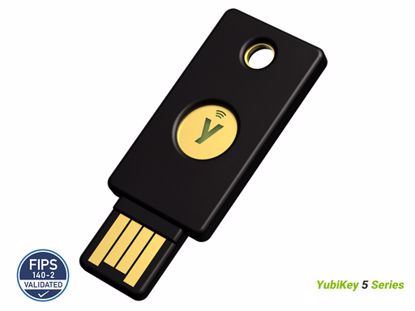 Fotografija izdelka Varnostni ključ Yubico YubiKey 5 NFC FIPS, USB-A, črn