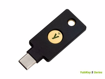 Fotografija izdelka Varnostni ključ Yubico YubiKey 5C NFC, USB-C, črn